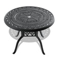 Patio Dining Table w/ Black Frame & Umbrella Hole