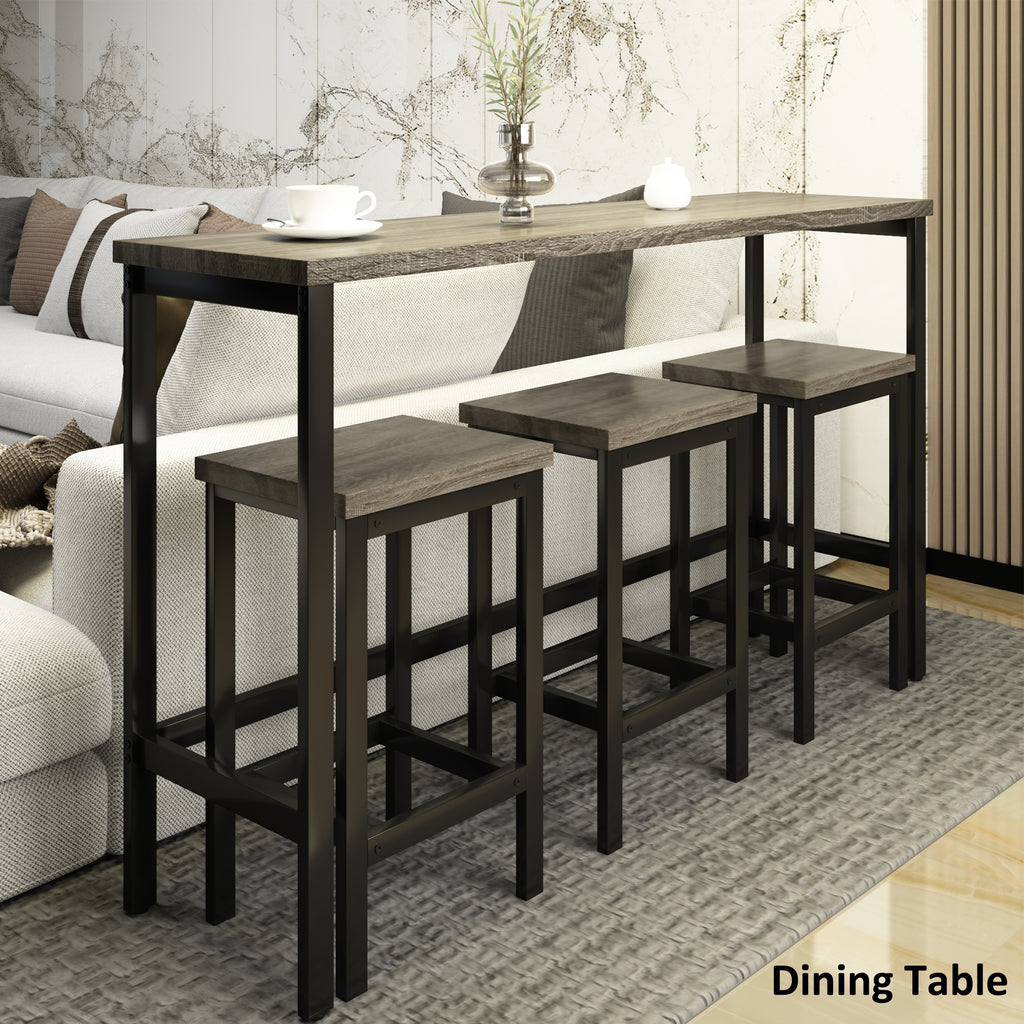 Gray 4-Piece Counter Height Table Set