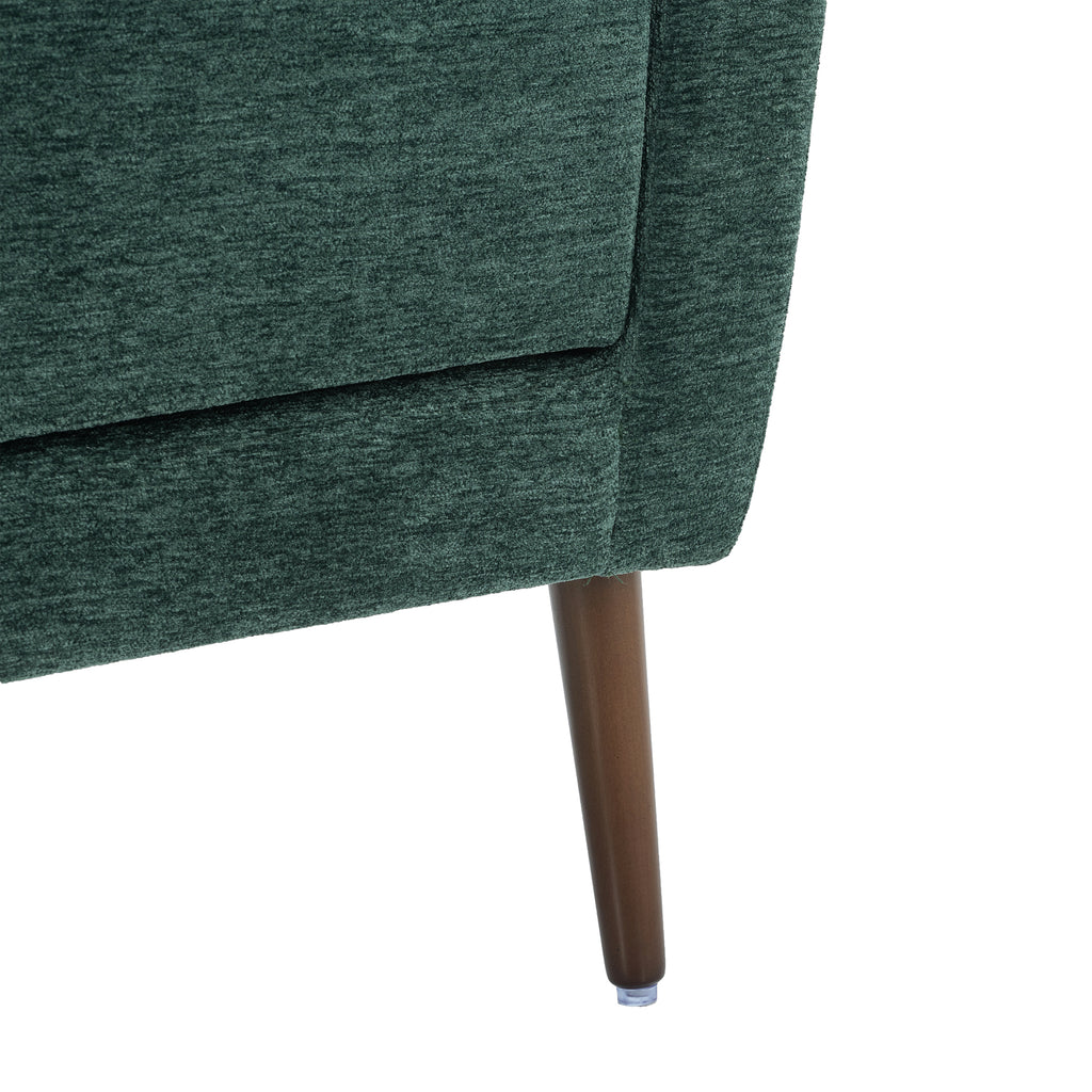 Modern Mid Century Accent Chair (Blackish Green)