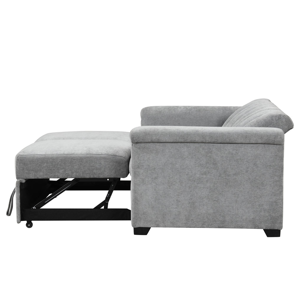 U_STYLE Convertible Sofa Bed (Gray)
