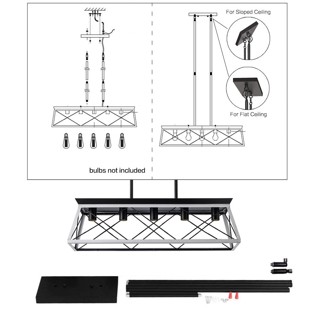 Meridian Forge Pendant - White (No Bulbs)