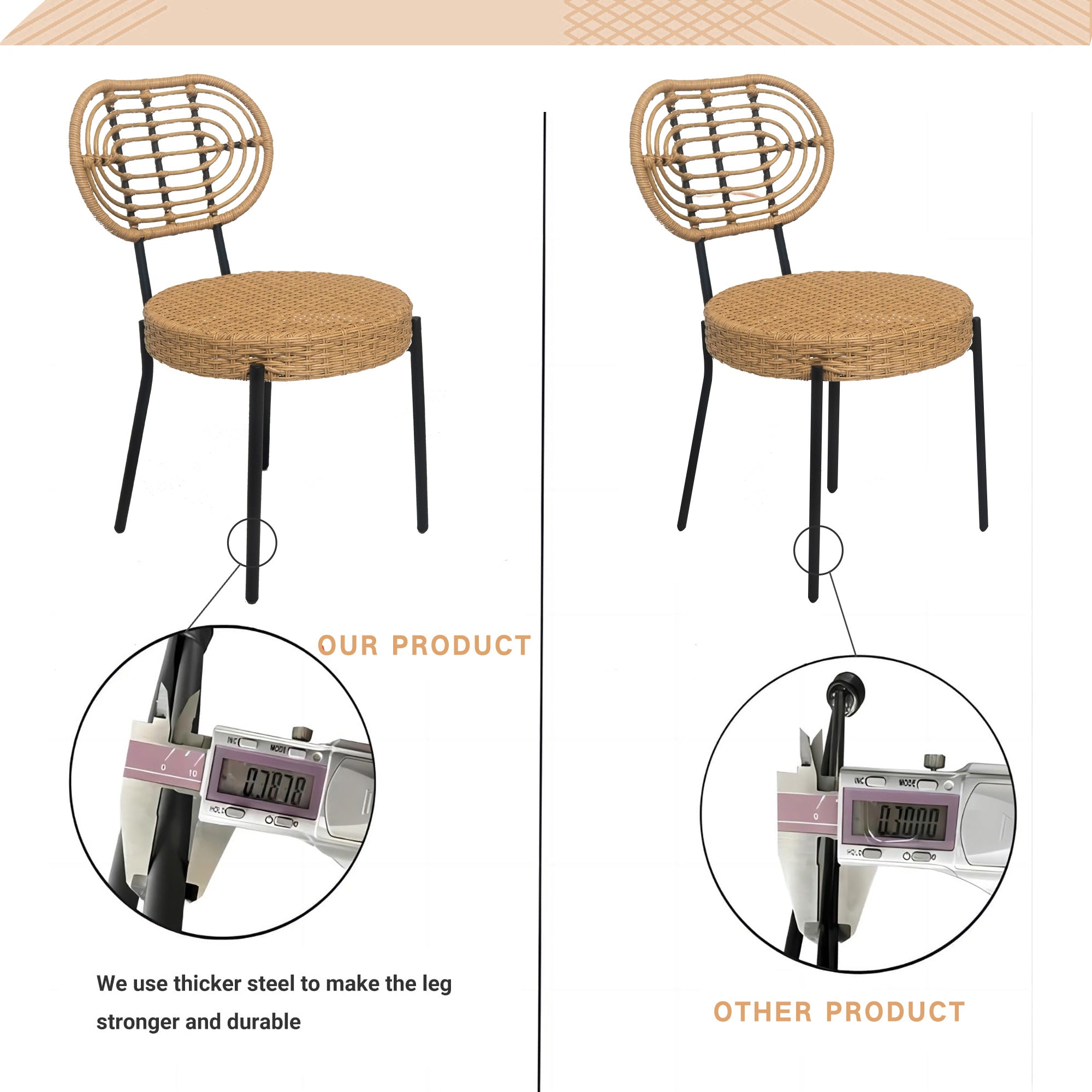 3 Piece Luxury Outdoor Wicker Furniture