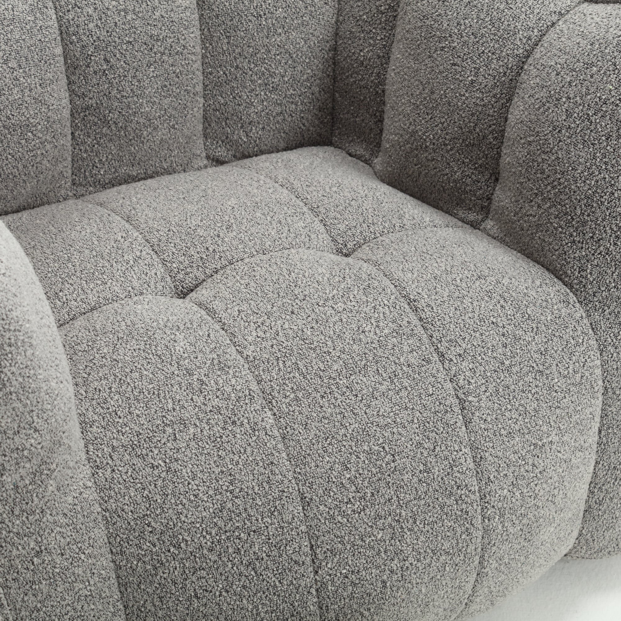 Plush Foam Lounger w/ Ottoman (Gray)