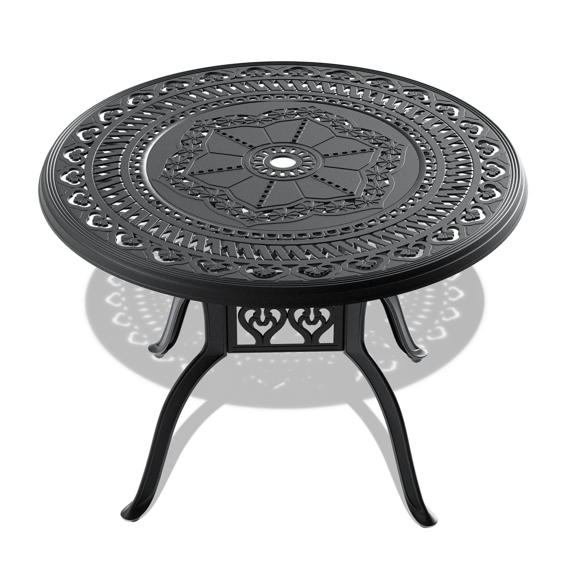 5-Piece Set Of Cast Aluminum Patio Furniture w/ Cushions