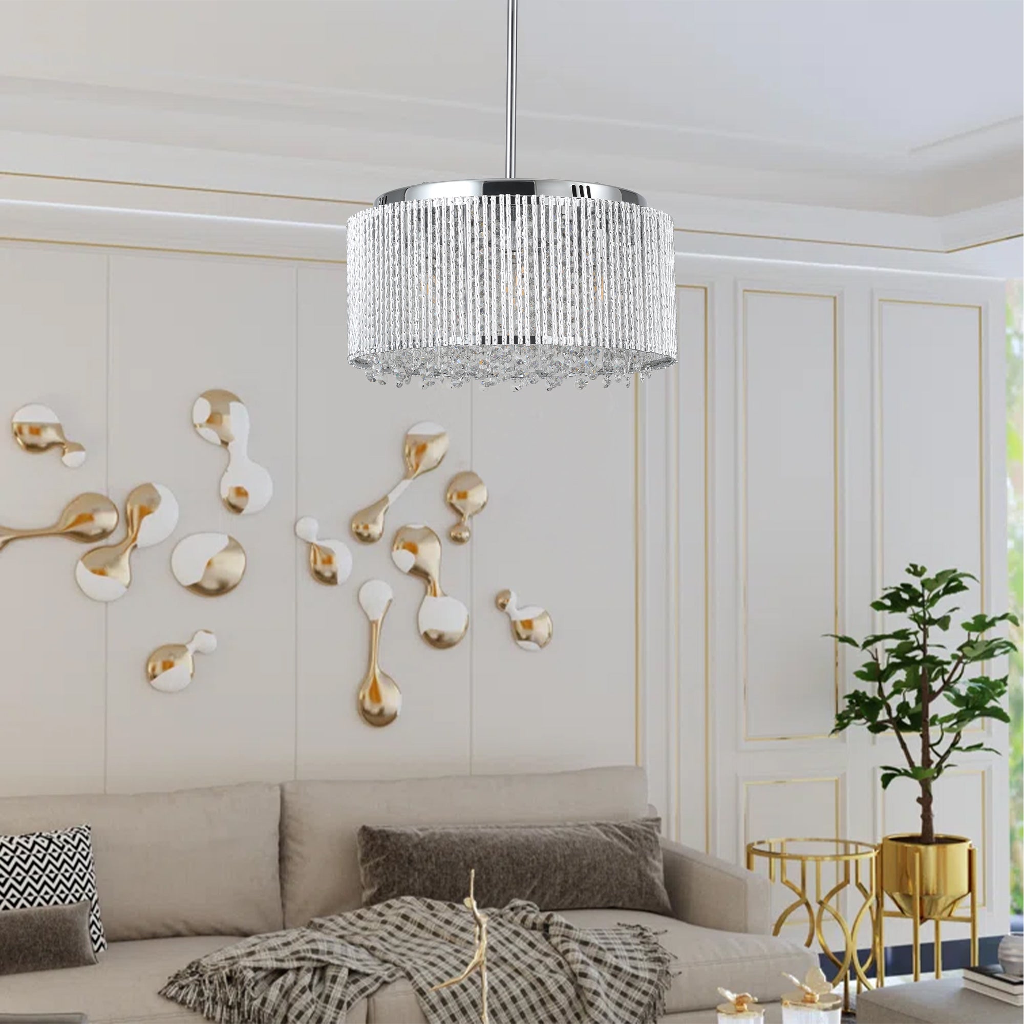 Modern Crystal Chandelier Light Fixture