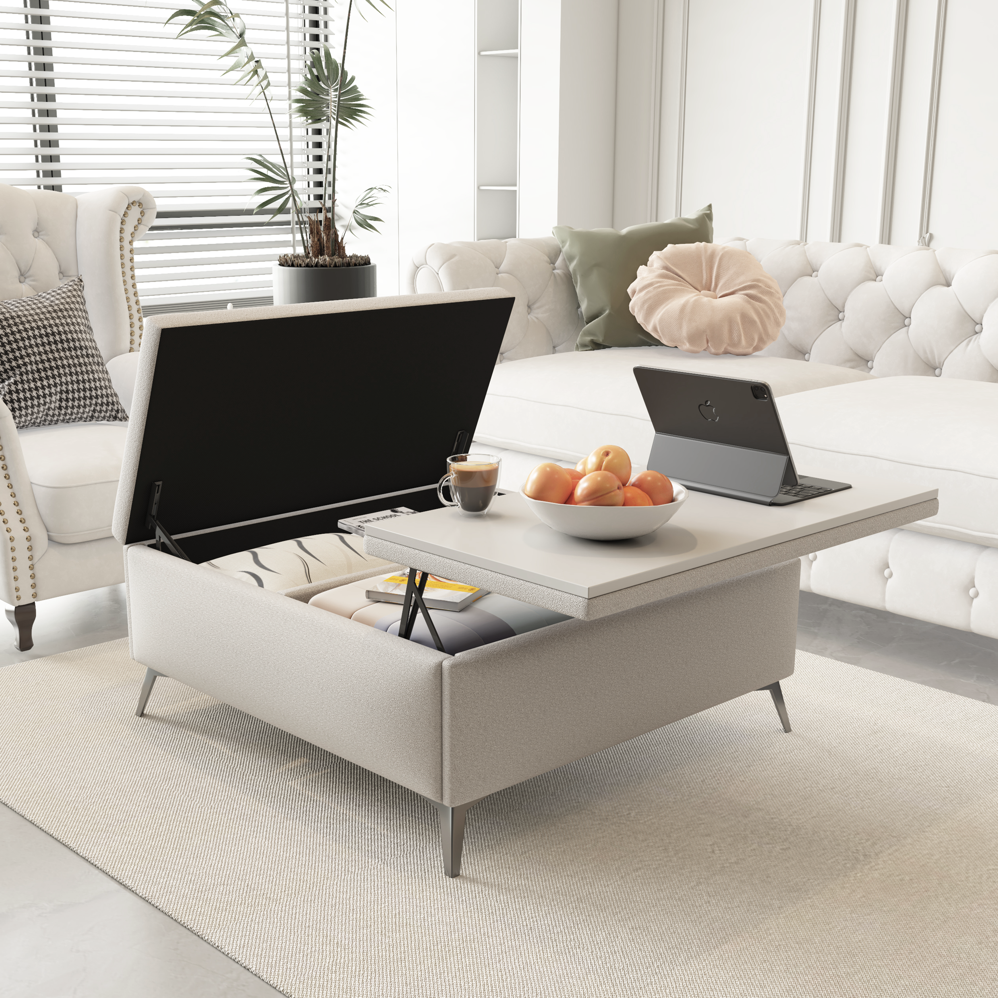 35 inch Square Storage Bench/Coffee Table