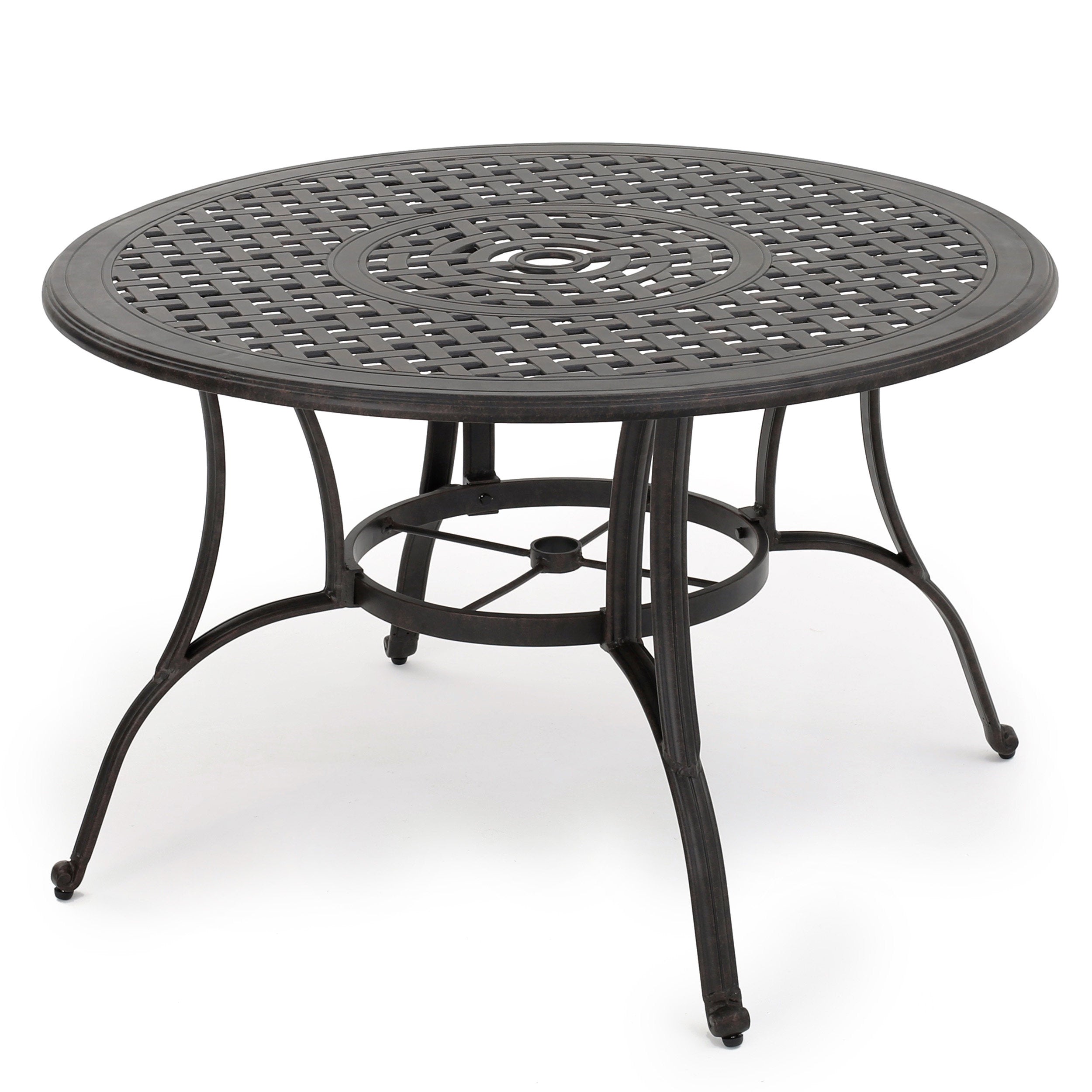 Outdoor Cast Aluminum Dining Table (Bronze)