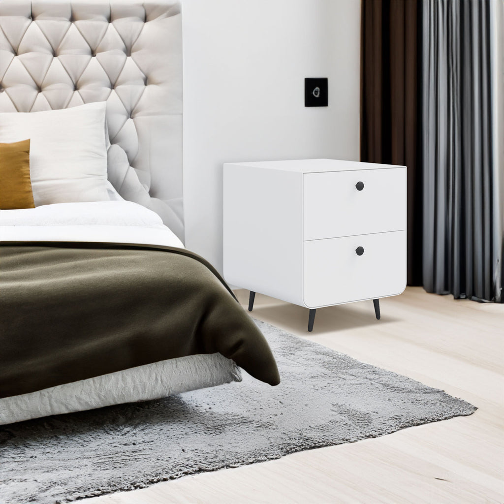 Contemporary Night Stand (White)