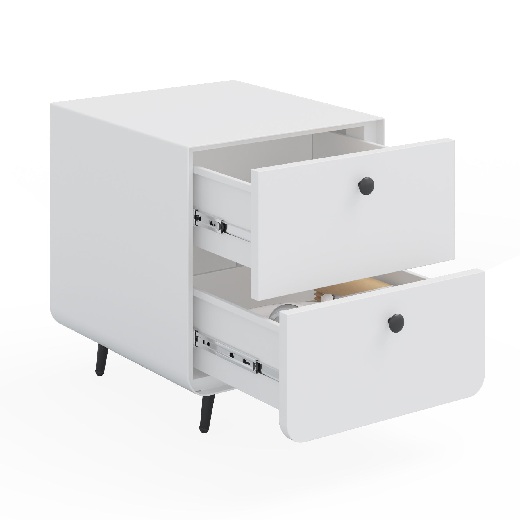 Contemporary Night Stand (White)