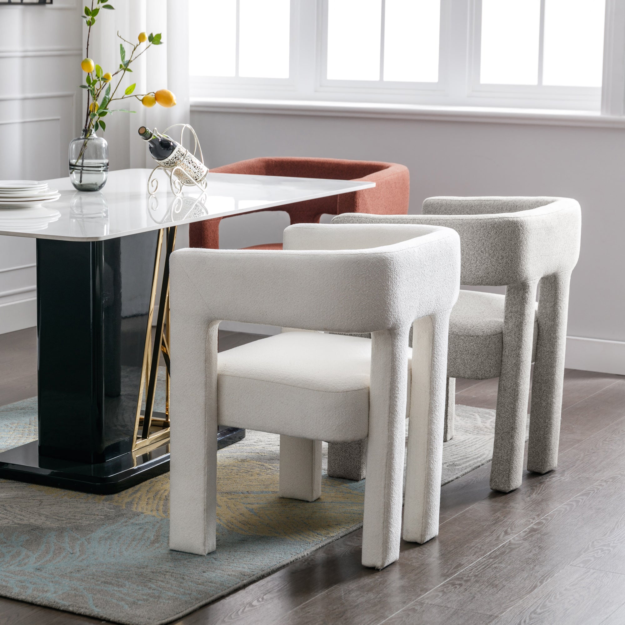 Contemporary Accent Chair (Beige)
