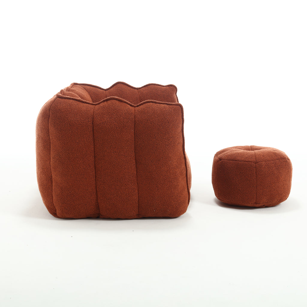 Plush Foam Lounger w/ Ottoman