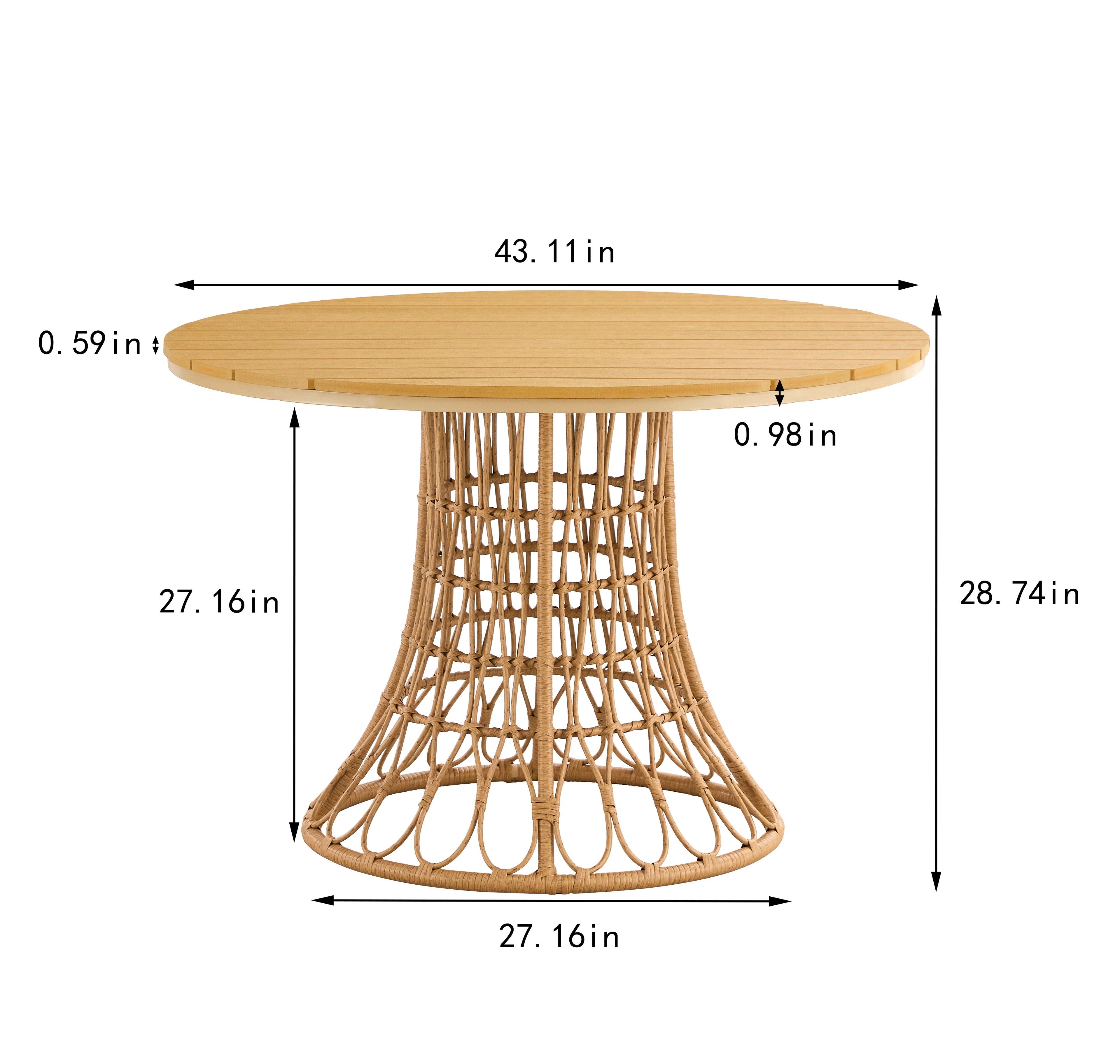 Outdoor Bamboo Chair & Table