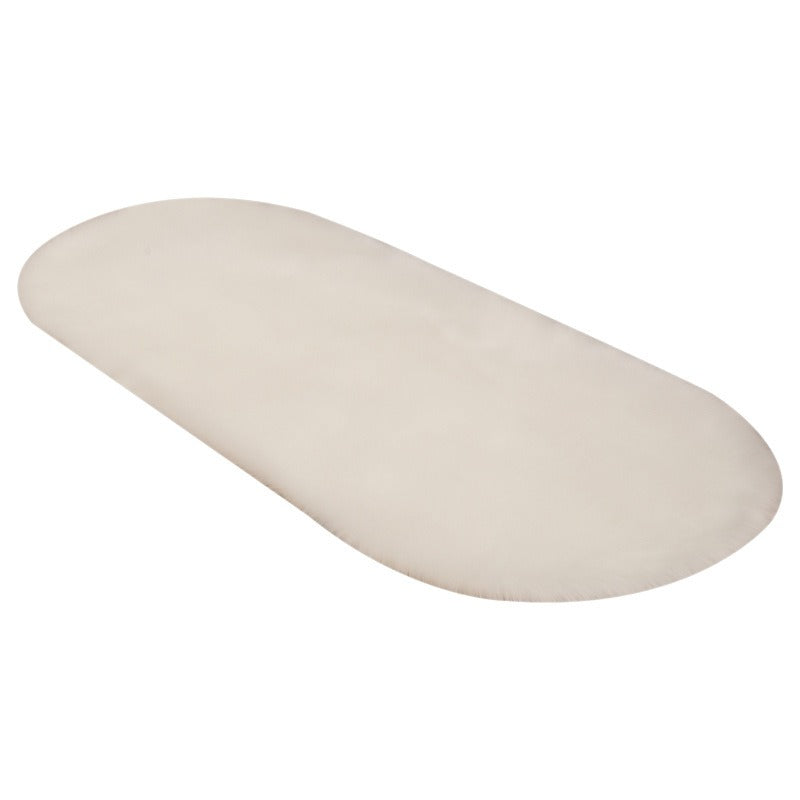 Chic Oval Plush Carpet, Window Mat