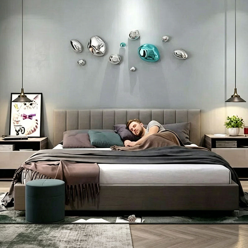 Abstract 3D Stone Wall Sculpture – Electroplated Rock