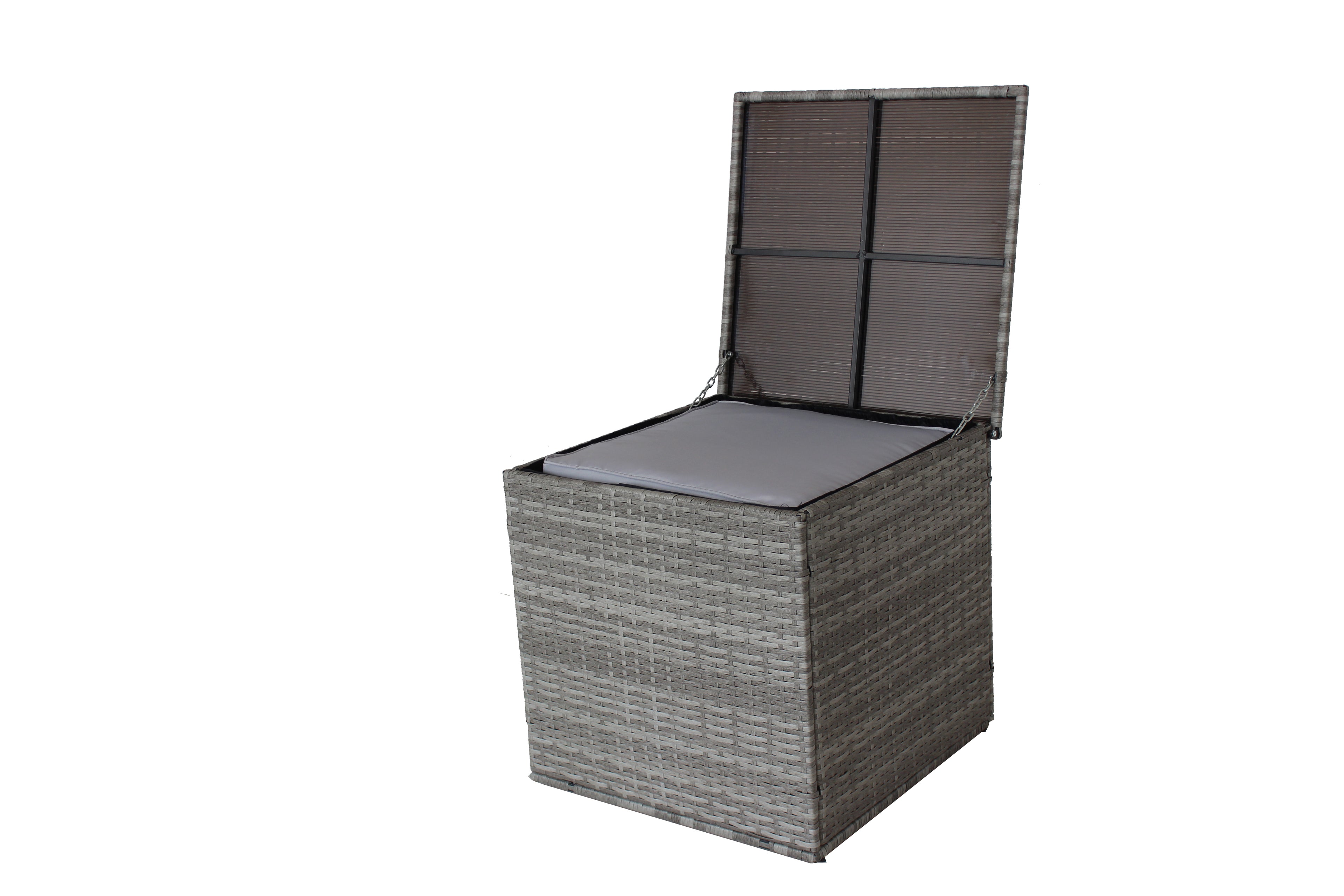 4 Piece Sectional, Wicker Rattan Outdoor Patio Furniture (Gray)