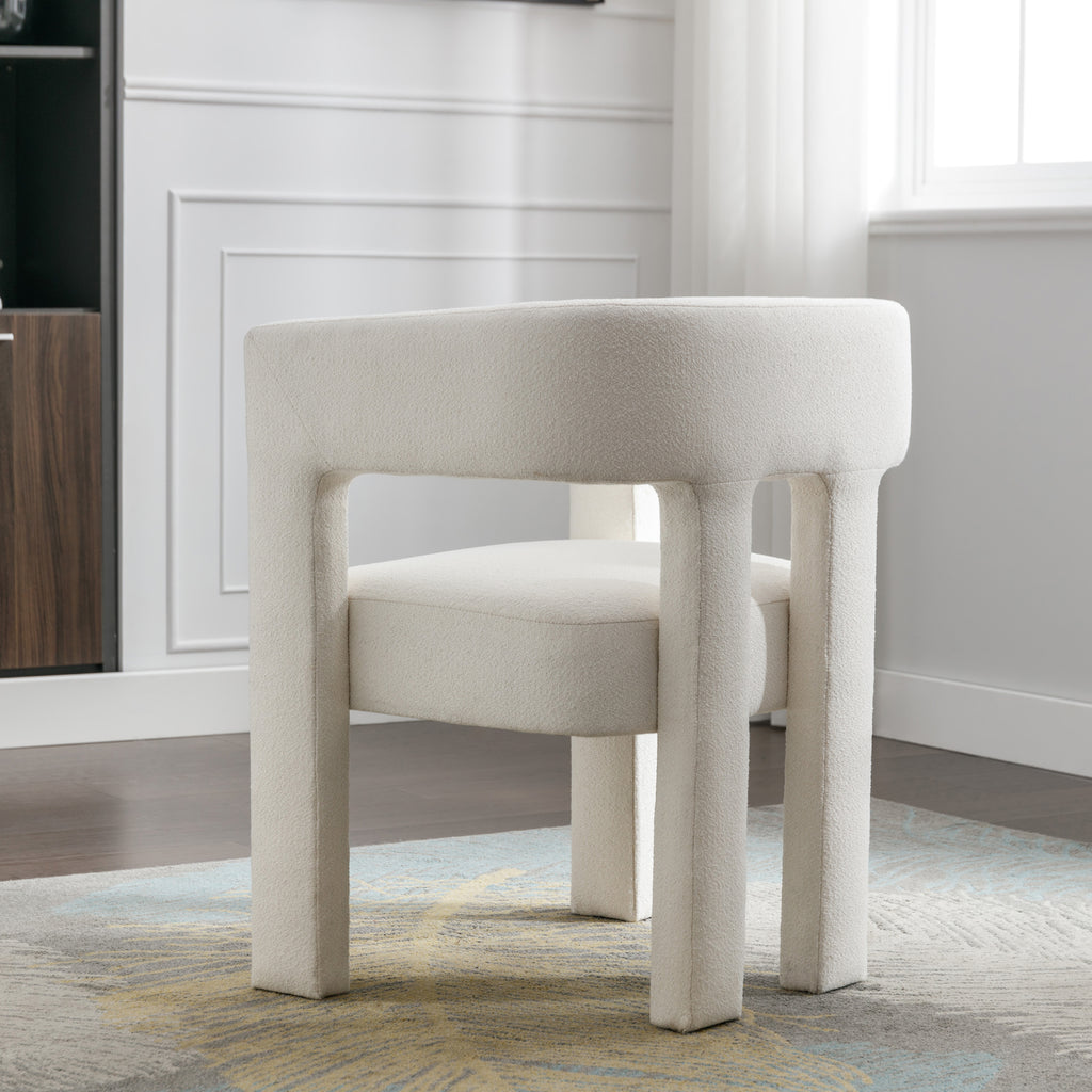 Contemporary Accent Chair (Beige)