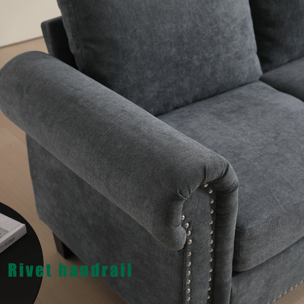 Convertible L-Sectional Sofa with Storage (Gray)