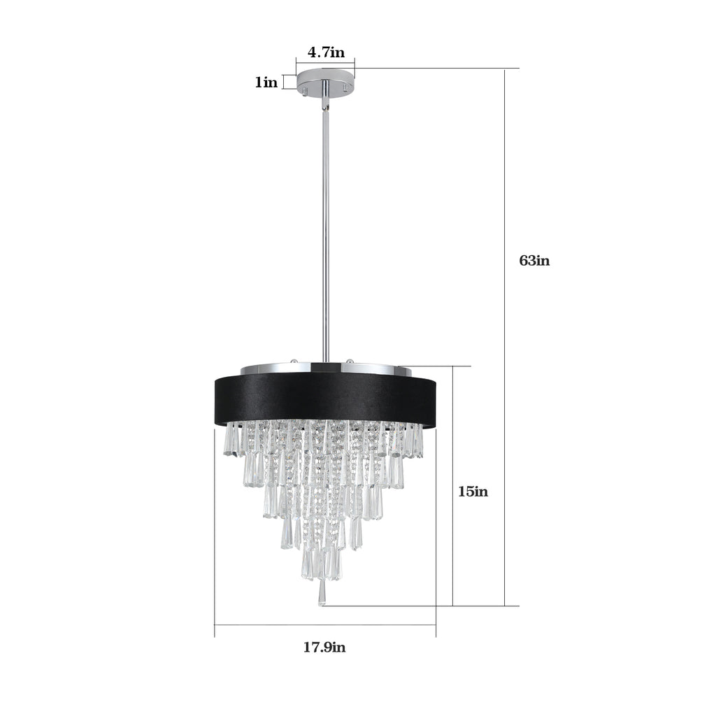 Three-Dimensional Octagonal Crystal Chandelier