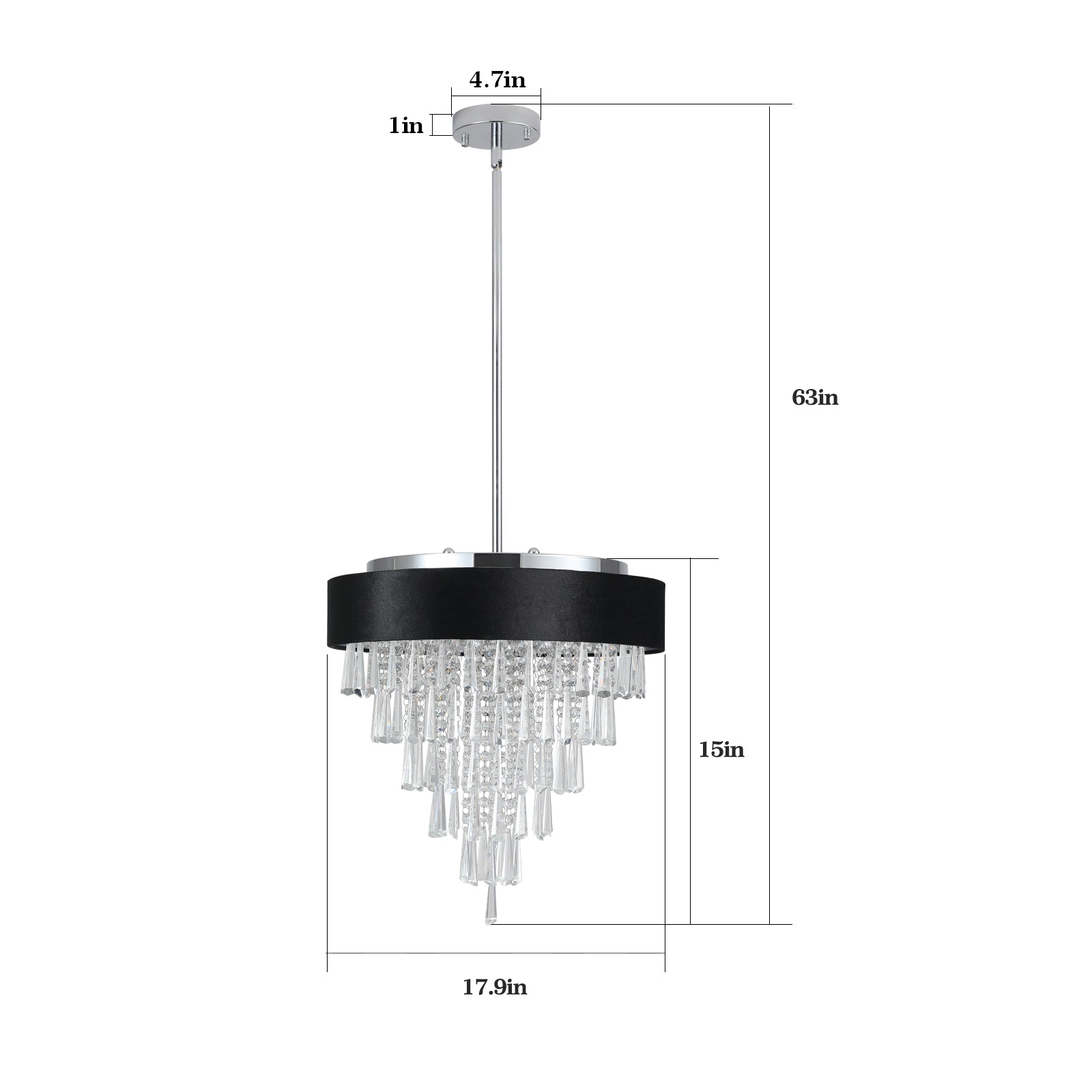 Three-Dimensional Octagonal Crystal Chandelier