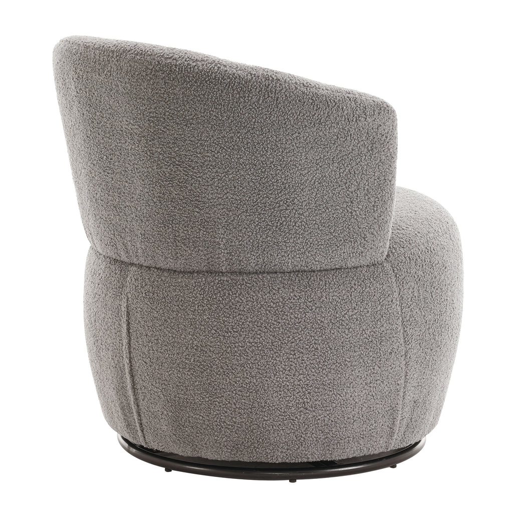 Plush Swivel Accent Chair (Gray)