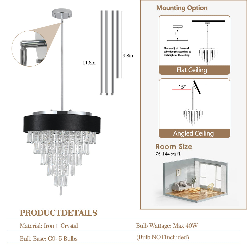 Three-Dimensional Octagonal Crystal Chandelier