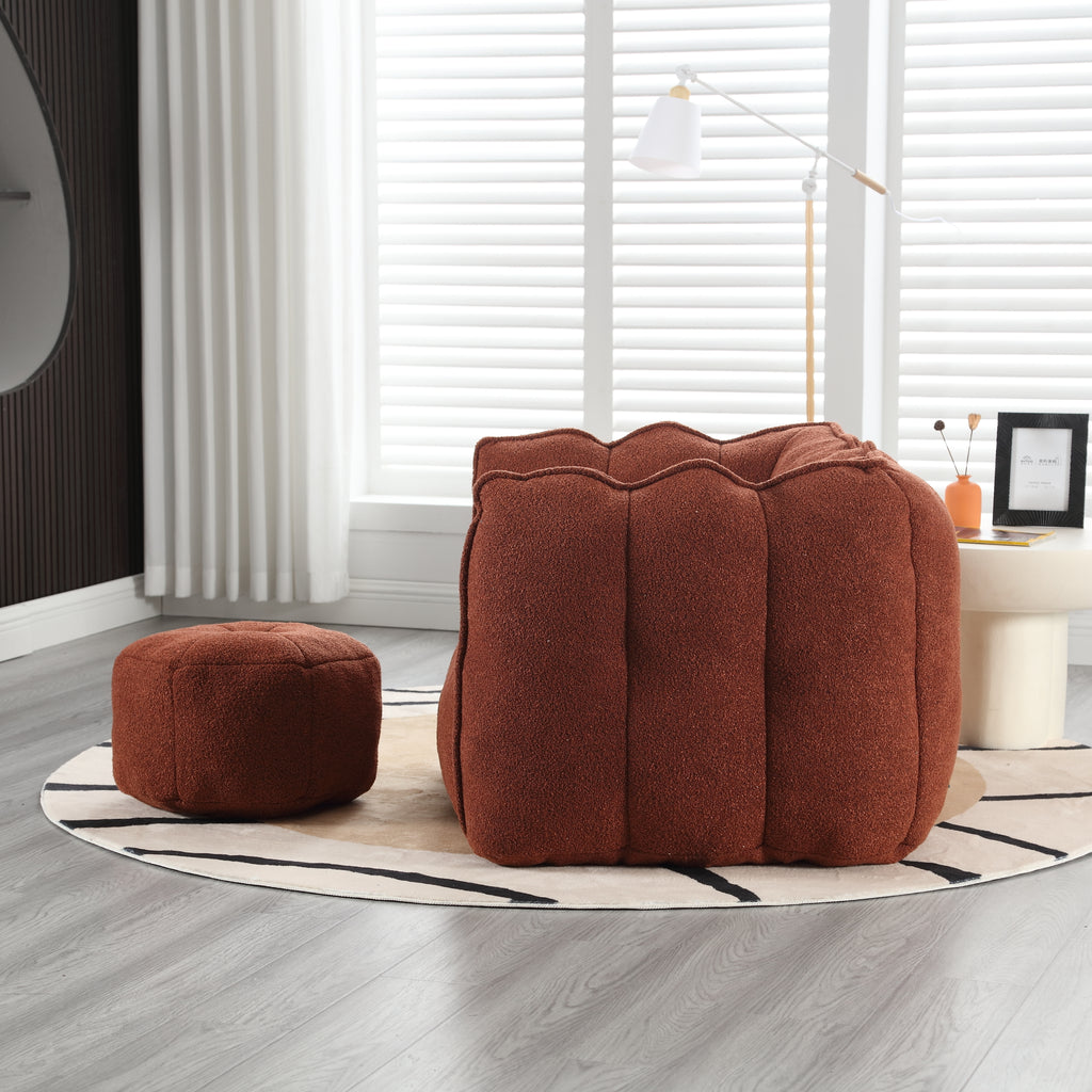 Plush Foam Lounger w/ Ottoman