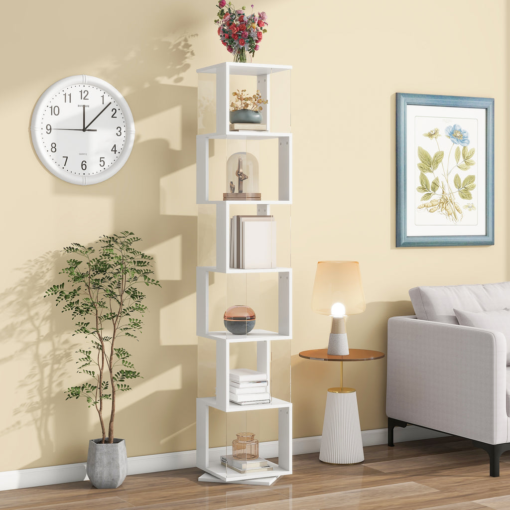6-layer Rotating Bookshelf