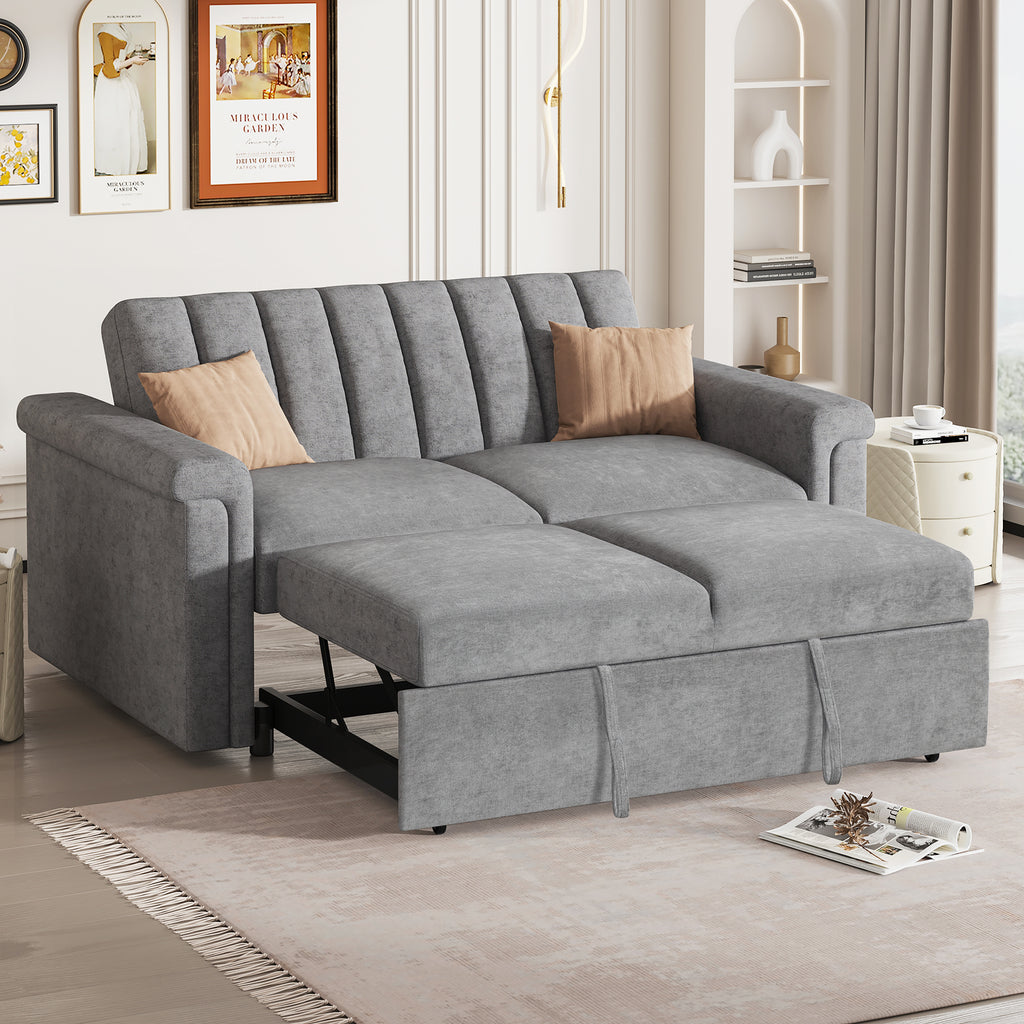 U_STYLE Convertible Sofa Bed (Gray)