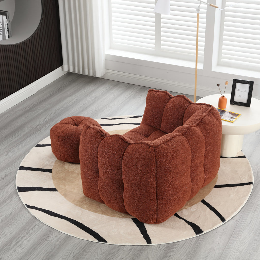 Plush Foam Lounger w/ Ottoman