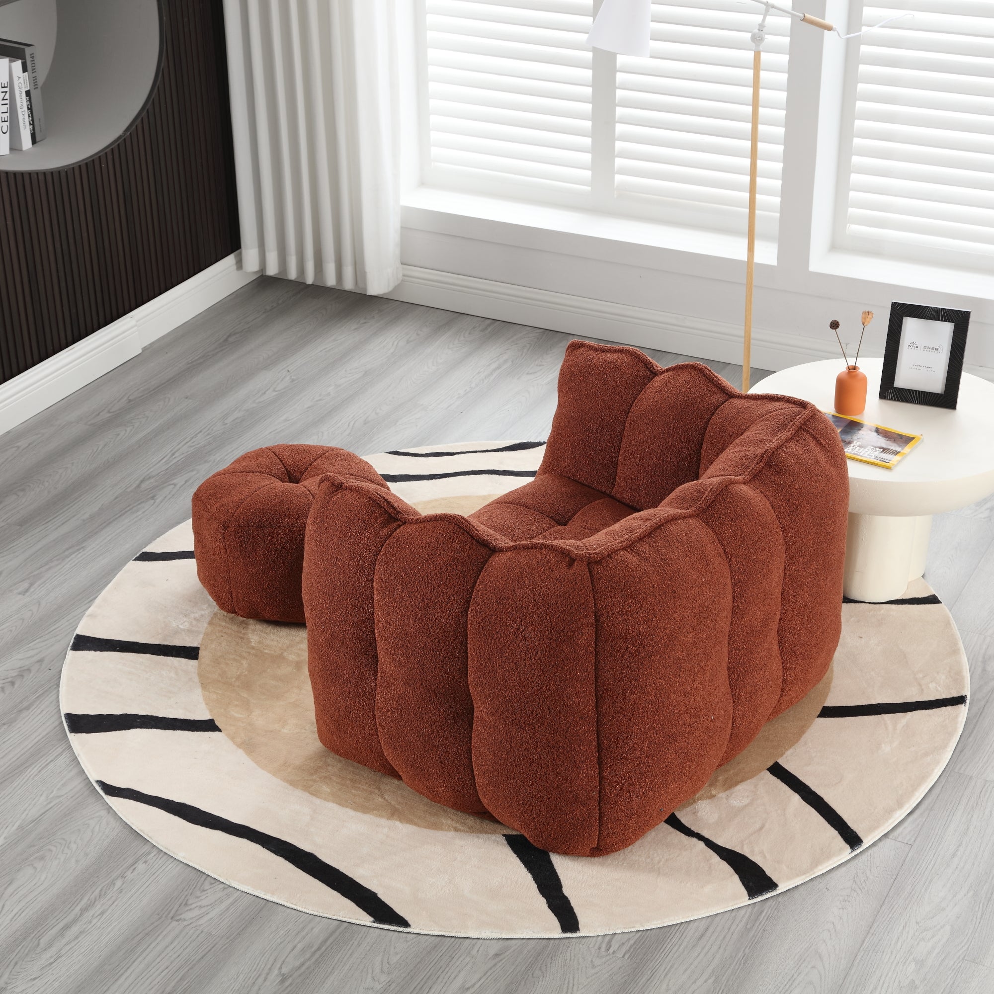 Plush Foam Lounger w/ Ottoman