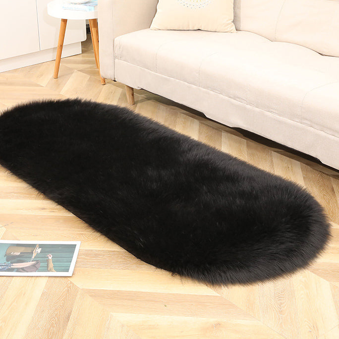 Chic Oval Plush Carpet, Window Mat