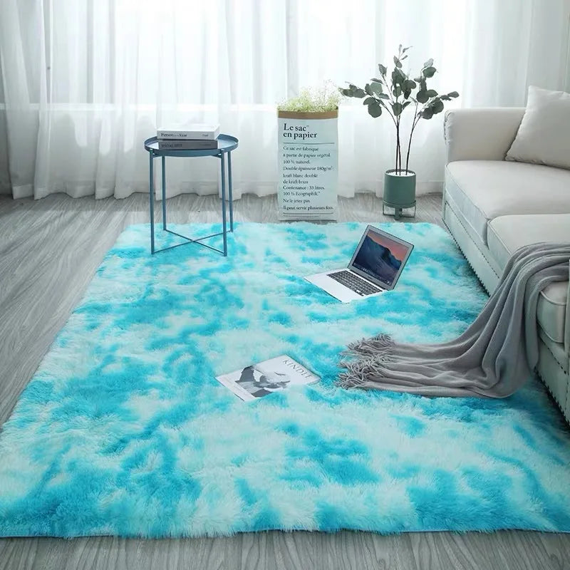 Grey Plush Soft Carpets - Multi Color