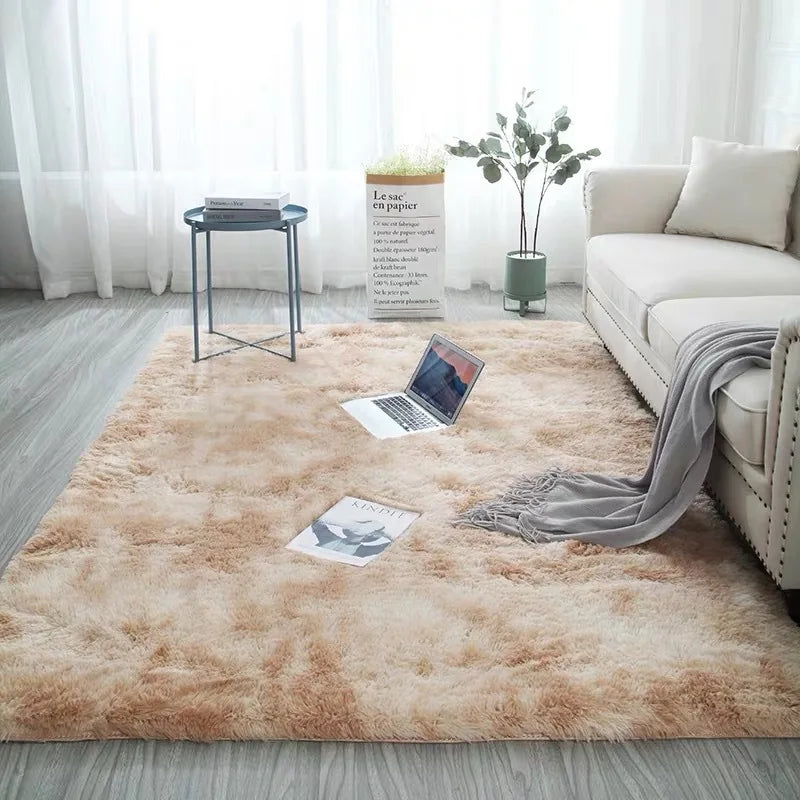 Grey Plush Soft Carpets - Multi Color