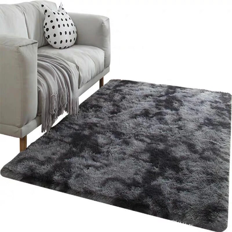 Grey Plush Soft Carpets - Multi Color