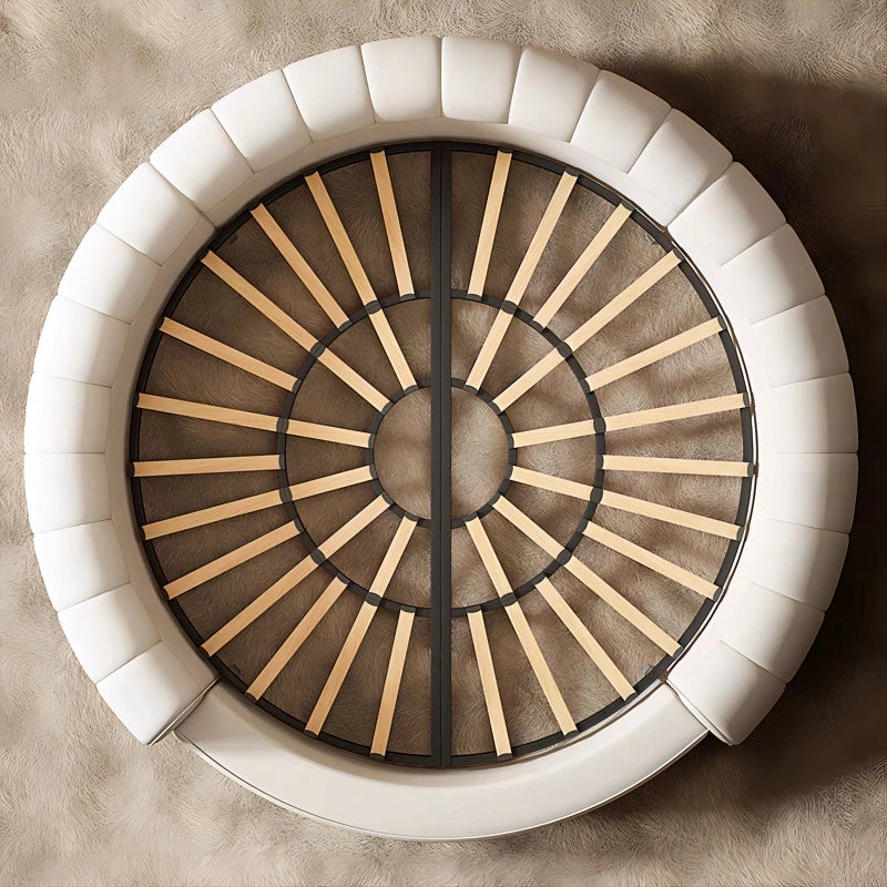 Italian Round Double Loft Matrimonial Bed
