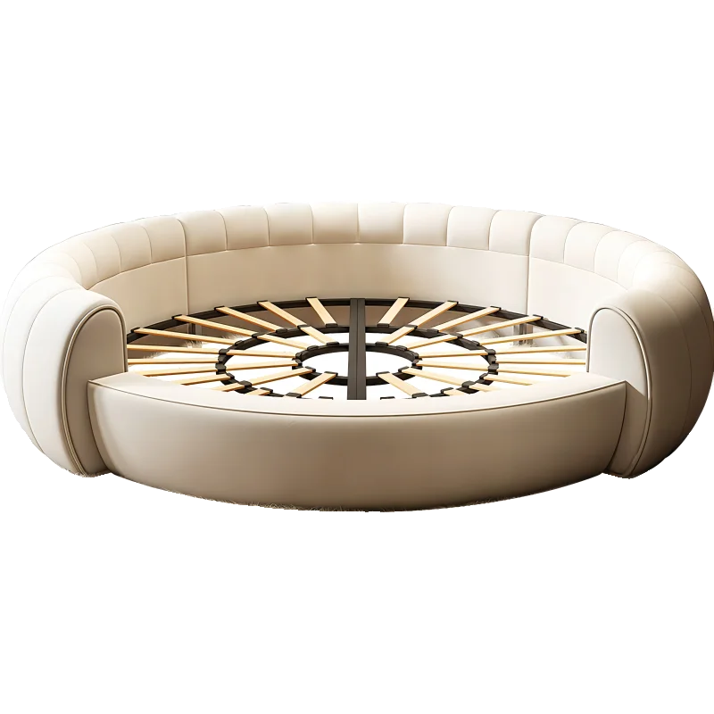 Italian Round Double Loft Matrimonial Bed