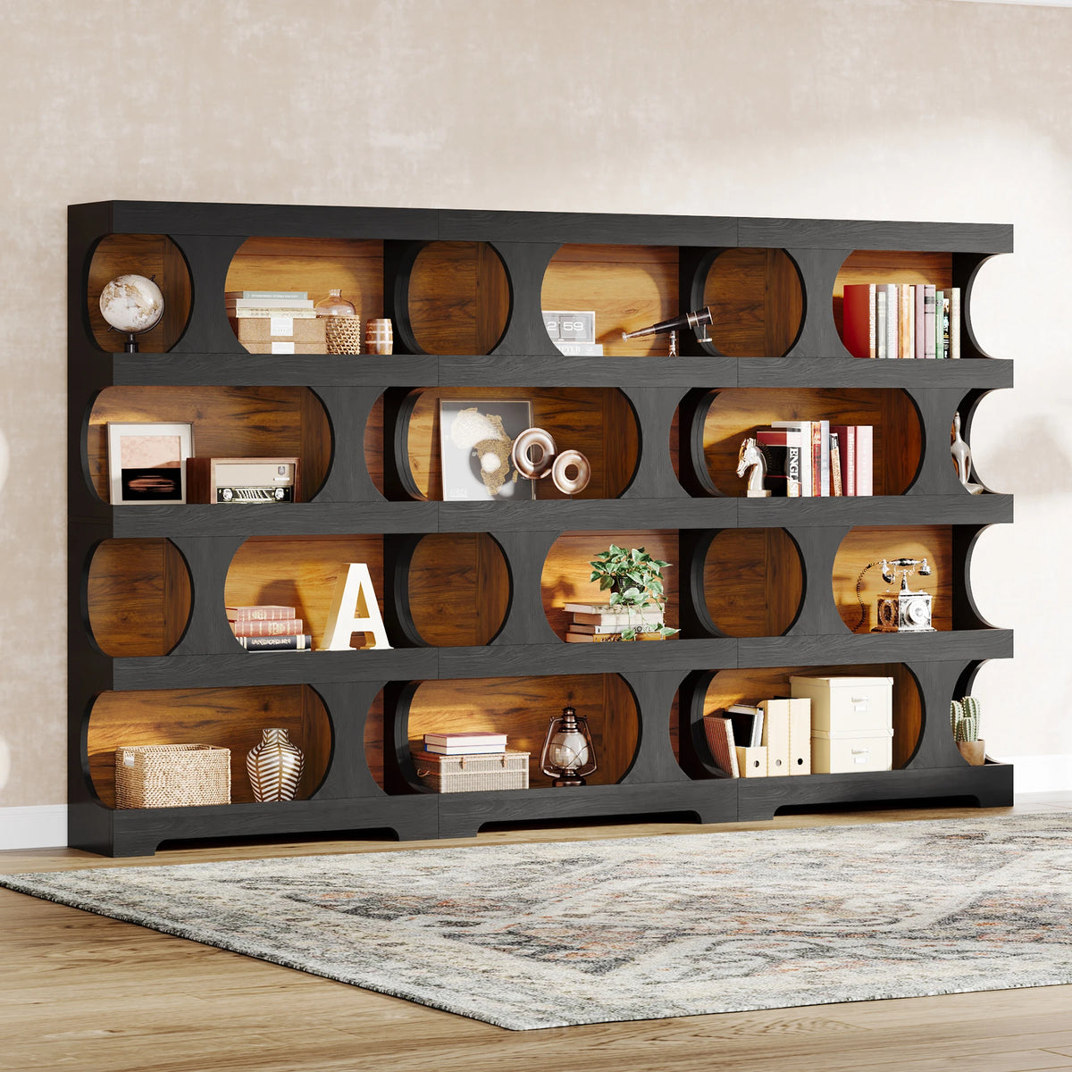 Tribesigns 4-Tier S-Shaped Bookshelf